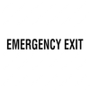 TBB 157938 DECAL, EMERGENCY EXIT, BLACK