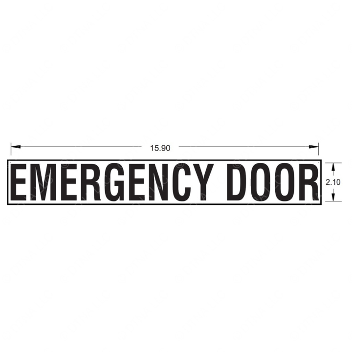 TBB 157940 DECAL, EMERGENCY DOOR, BLACK