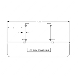 TBB 158340 VISOR 6X30 EXTENDED 13% LIGHT TRAN