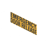 TBB 159157 LABEL, EMERGENCY DOOR RELEASE, BLK/YEL