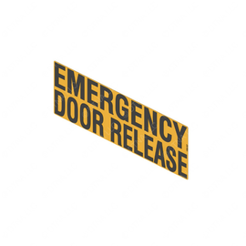 TBB 159157 LABEL, EMERGENCY DOOR RELEASE, BLK/YEL