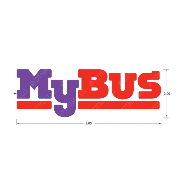 TBB 159372 DECAL, MY BUS LOGO, SMALL
