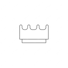 TBB 162026 SUPPORT SEAL RIBBED AG2 GLASS FRT ENT DR