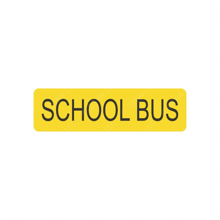 TBB 163223 LABEL SCHOOL BUS 3YL