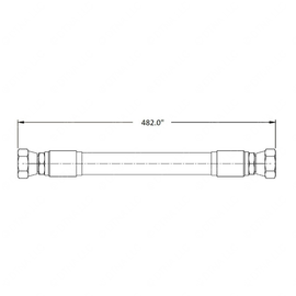 TBB 163569 ASSY-HOSE,HYD,ORFS,431-8,482IN