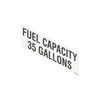 TBB 163579 LABEL, FUEL CAPACITY 100 GALLONS, BLK/W