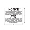 TBB 163611 LABEL, PASS CHECK REMINDER SYS, ENG/FR