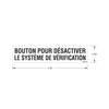 TBB 163613 LABEL, PASS CHECK DEACTIVATION SW,FRENCH