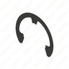 TBB 164164 CLIP, RETAINING, RADIALLY ASSEMBLED, EXT