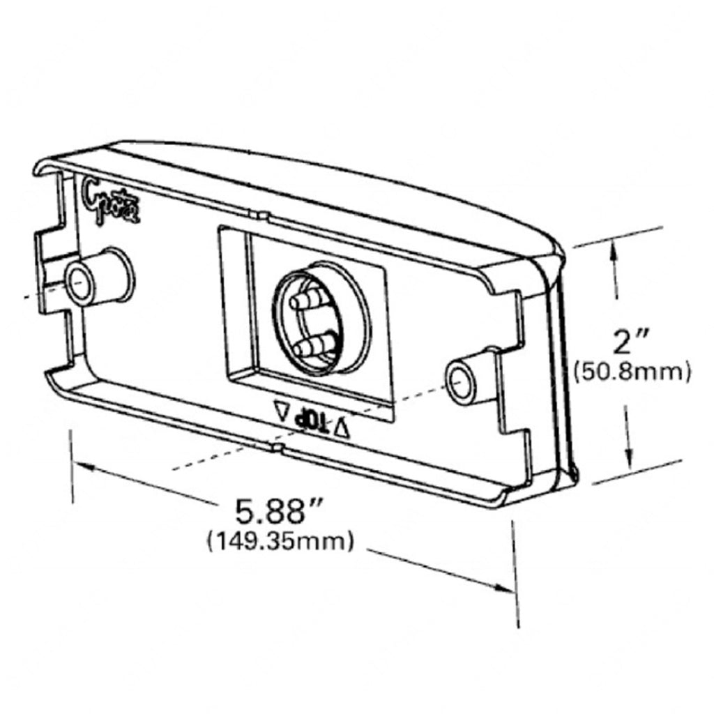 TBB 165065 LED MARKER LIGHT,AMBER W/ BLK BASE,GROTE