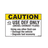 TBB 165308 LABEL CAUTION DEF ONLY BLK/WHT