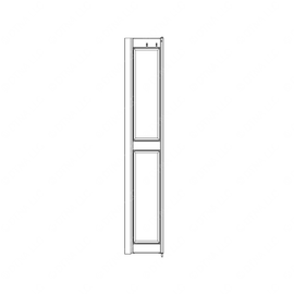 TBB 167340 DOOR LEAF W/GLASS GREEN TINT LAMINATED