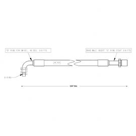 TBB 167498 REFRIGERANT HOSE,  8, 3/4 STGHT FEM TO