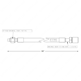 TBB 167502 REFRIGERANT HOSE,  12, 1-1/16 STGHT BUL