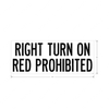 TBB 167972 LABEL-RIGHT TURN ON RED PROHIBITED