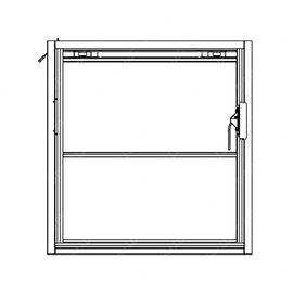 TBB 168031 WDO ASM, VERT P/O, LAM, CLR, NO STOP, R