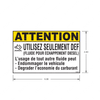 TBB 168216 LABEL FRENCH CAUTION DEF ONLY