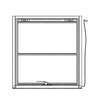 TBB 168256 WDO ASM, HORZ P/O, TEMP, CLR, NO STOP,