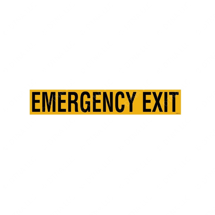TBB 169015 LABEL EMERGENCY EXIT BLK/RYL PUSH/PULL
