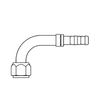 TBB 169092 A/C HOSE FITTING, FLEX CLIK, 90 DEG 5/8