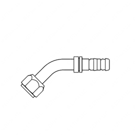 TBB 169096 A/C HOSE FITTING, FLEX CLIK, 45 DEG 1/2
