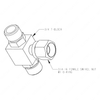 TBB 169710 A/C FITTING,  8M X  8M X  8F, TEE,  8 H