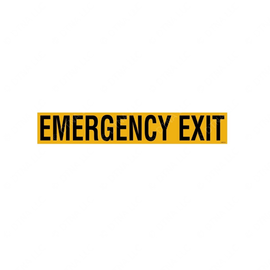 TBB 170559 LABEL, EMERGENCY EXIT, BLK/RYL