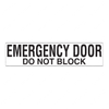 TBB 170560 LABEL EMERGENCY DOOR DNB BLK/WHITE