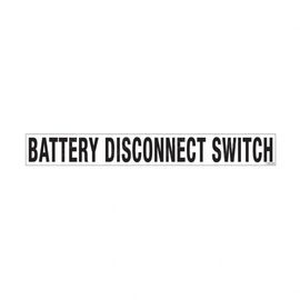 TBB 176107 LABEL, BATTERY DISCONNECT, BLK/CLR