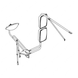 TBB 176411 MIRROR ASM, NON-HEATED, MANUAL, OPEN VI