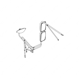 TBB 176416 MIRROR ASM, HEATED, MANUAL, OPEN VIEW,