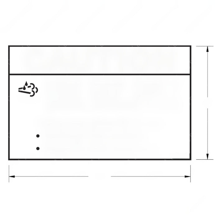 TBB 176586 LABEL, CAUTION DEF ONLY, BLK/CLR