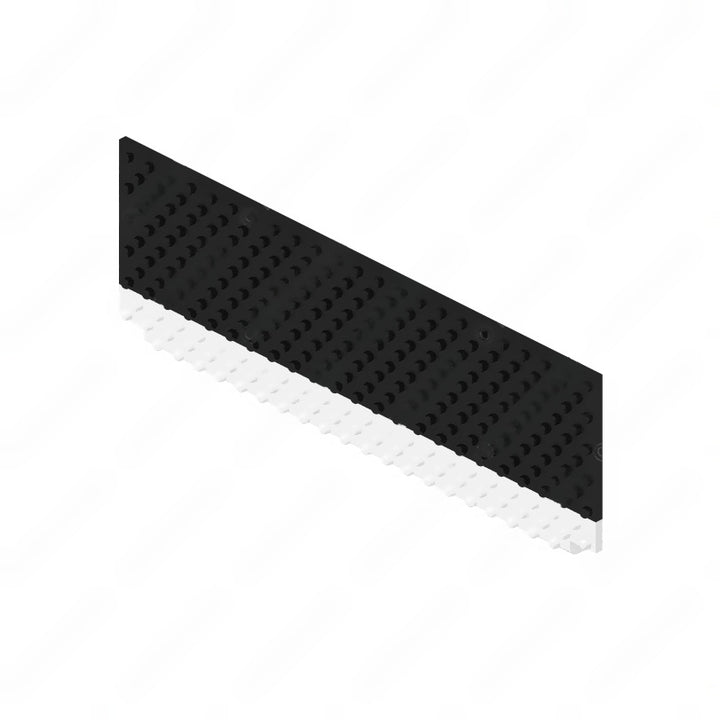TBB 178008 STEP TREAD, BLACK PEBBLED, WHITE NOSING