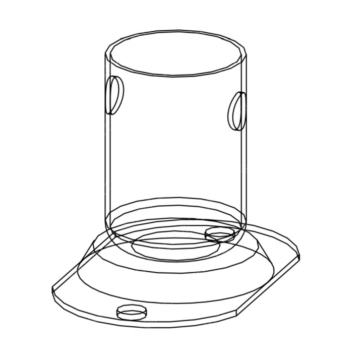 TBB 182526 FITTING, FLOOR FLANGE, STANCHION, 302 S