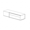 TBB 184676 LUGGAGE BOX, 3 WDO, TALL HT