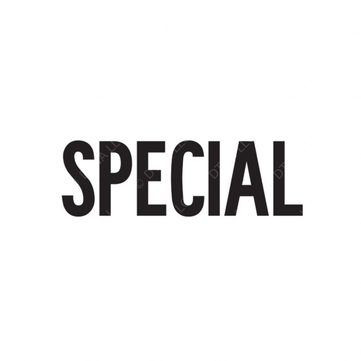 TBB 185606 DECAL SPECIAL 8" LETTERS BLK VINYL