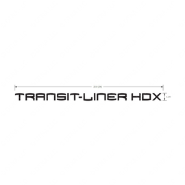 TBB 205145 DECAL, TRANSIT-LINER HDX, BLACK