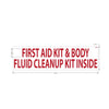 TBB 207903 DECAL FIRST AID KIT & BODY FLUID CLEANUP