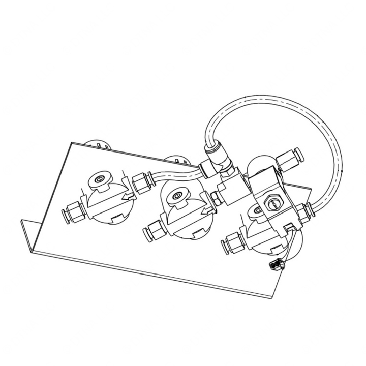 TBB 208483 TRIPLE REG & VALVE ASM STOP & XING ARMS