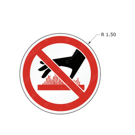 TBB 214402 LABEL HOT SURFACE