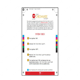 TBB 216869 DECAL CHILD CHECKMATE SYSTEM CHECK AN