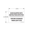 TBB 221160 LABEL OBSTRUCTION DET BLACK