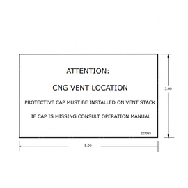 TBB 227093 LABEL CNG VENT LOC