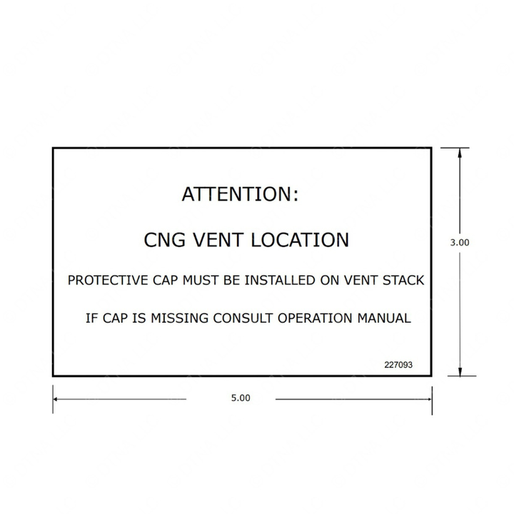 TBB 227093 LABEL CNG VENT LOC