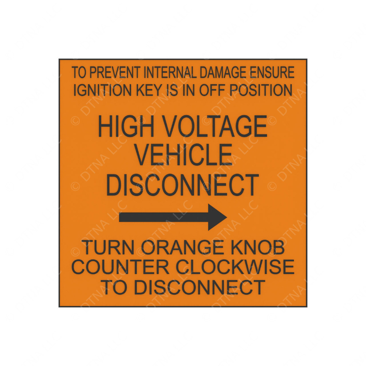 TBB 247724 LABEL HIGH VOLT VEH DISCONNECT
