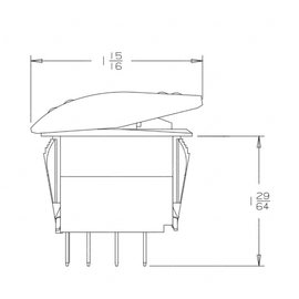 TBB 52003115 SWITCH - ROCKER, LIFT