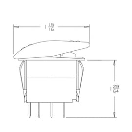 TBB 52003134 SWITCH - ROCKER, STEP/