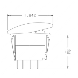 TBB 52003170 SWITCH - ROCKER, WARNI