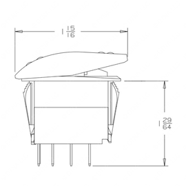 TBB 52003754 ROCKER 20 AMP SPST