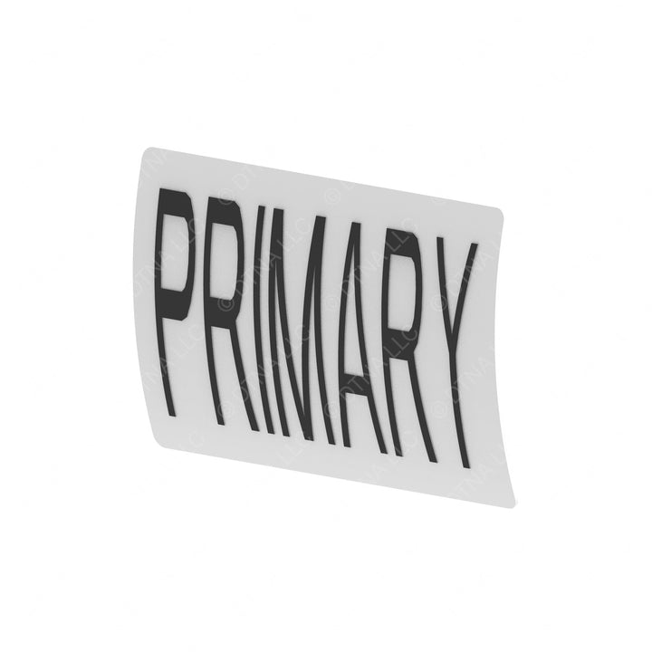 TBB 61170155 LABEL PRIMARY TANK